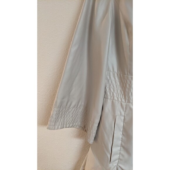 Women's Samuel Dong Champagne Ruffle Front Zippered Bubble Hem Coat Small - Picture 5 of 11